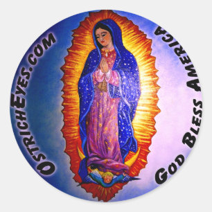 Sticker Rond Bénédiction de Lady Guadalupe