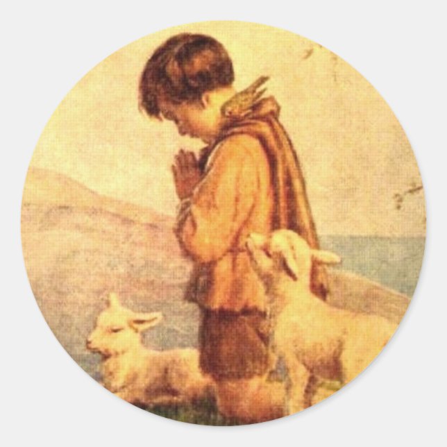 Sticker Rond Bénédiction de Pâques (Devant)