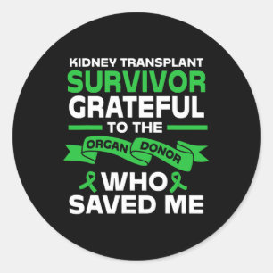 Sticker Rond Bénéficiaire Survivant de la transplantation rénal