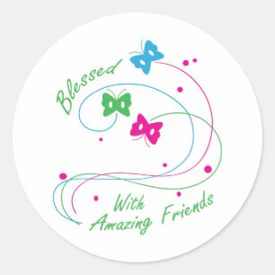 STICKER ROND BÉNÉFICIÉ AVEC DES AMIS