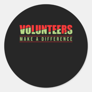 Sticker Rond Bénévoles Faire une différence Secourt bénévole G