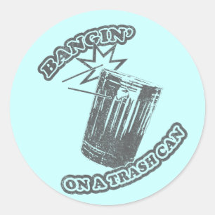 Sticker Rond Bengin sur une poubelle