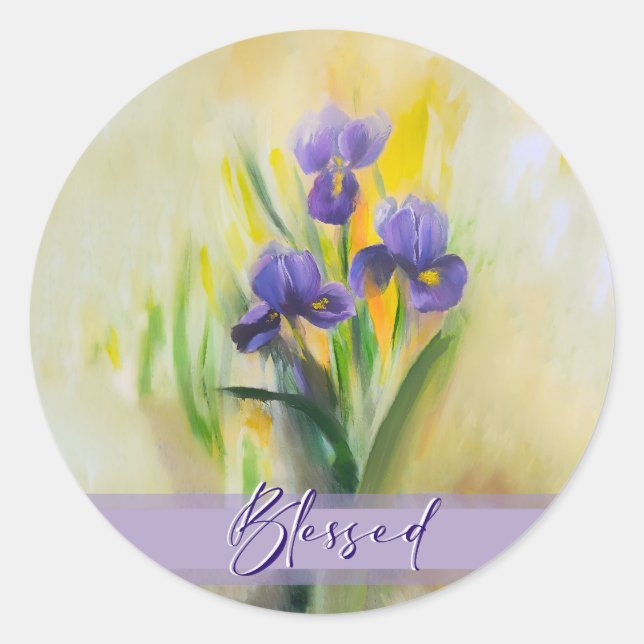 Sticker Rond Béni Iris (Devant)