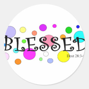 Sticker Rond bénie coloré