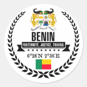 Sticker Rond Bénin
