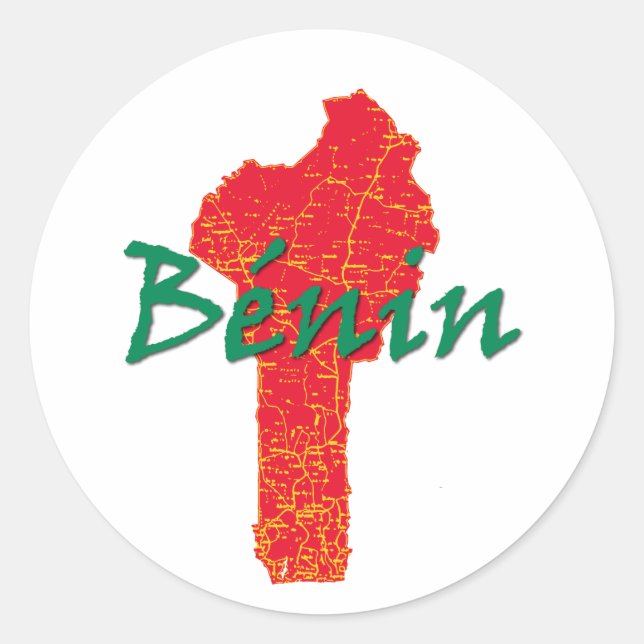 Sticker Rond Bénin (Devant)