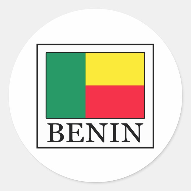 Sticker Rond Bénin (Devant)