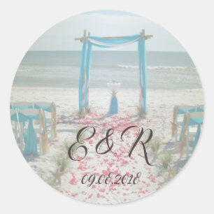 Sticker Rond Berceau de Mariage de Plage