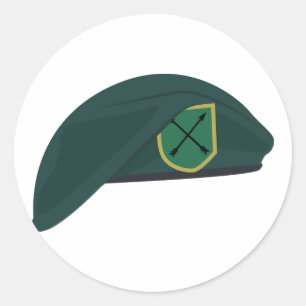 Sticker Rond Beret vert
