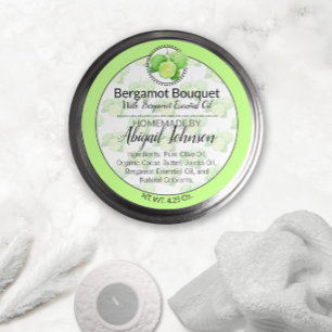Sticker Rond Bergamot Citrus Étiquette-cadeau artisanal