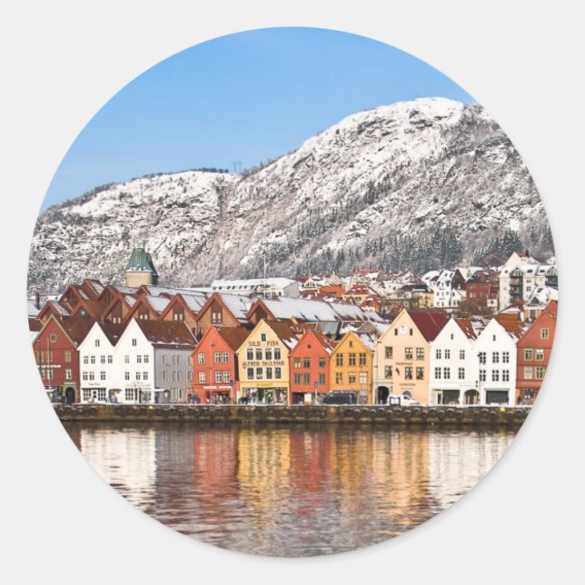 Sticker Rond Bergen (Devant)