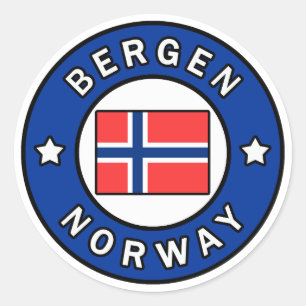 Sticker Rond Bergen Norvège
