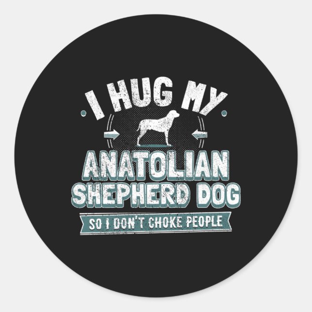 Sticker Rond Berger anatolien (Devant)