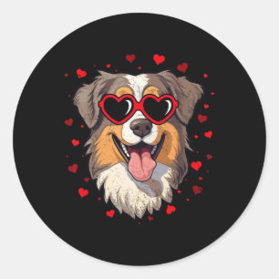 Sticker Rond Berger Australien Saint-Valentin Cœur Amoureux de