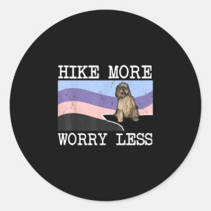 Sticker Rond berger de Bergame randonnée plus s'inquiéter moins
