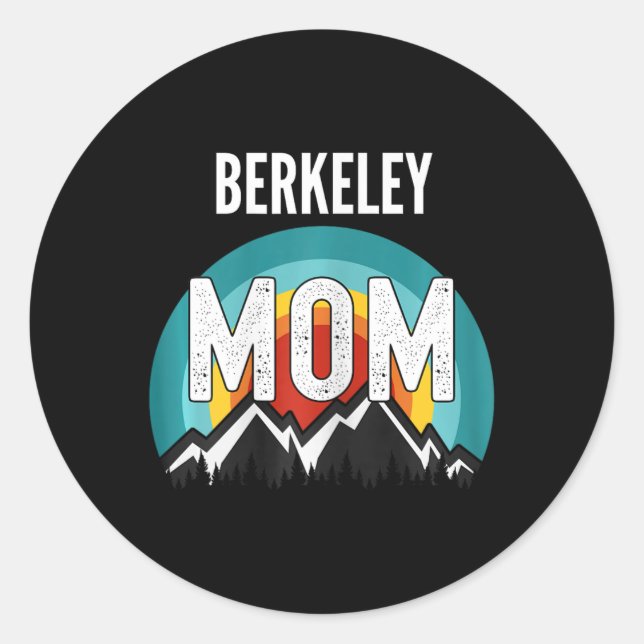 Sticker Rond Berkeley Maman Maman Maman Maman Fête des mères (Devant)