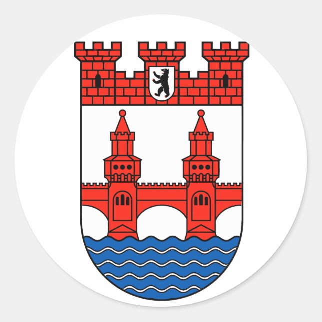 Sticker Rond Berlin-Friedrichshain-Kreuzberg (Devant)