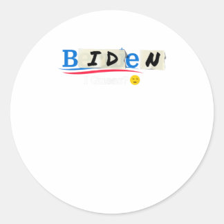 Sticker Rond Bernie s'installe pour Biden Meh