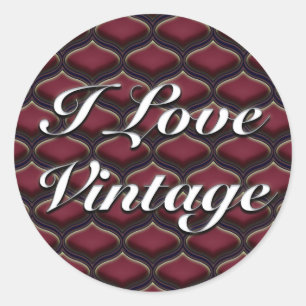 Sticker Rond Berries rouges d'oiges vintages