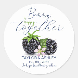 Sticker Rond Berry Happy Together Mûre   Mariage