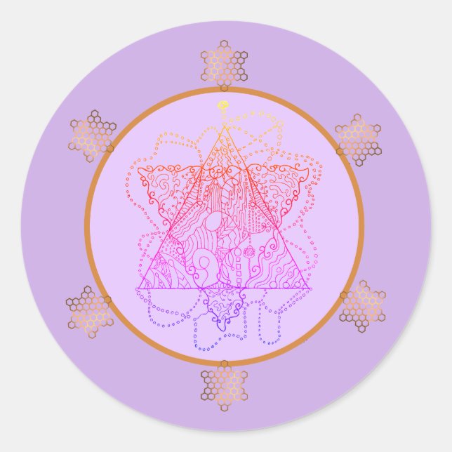 Sticker Rond Berry Magen David Star (Devant)