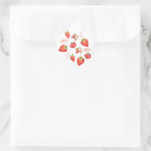 Sticker Rond Berry Premier Anniversaire de enfant   Framboise  