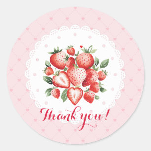 Sticker Rond Berry Sweet 1er anniversaire