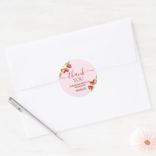 Sticker Rond Berry Sweet Baby shower