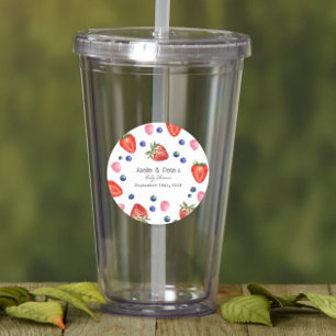 Sticker Rond Berry Sweet Baby shower