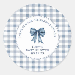 Sticker Rond Berry Sweet Baby shower Blueberry Bow Merci