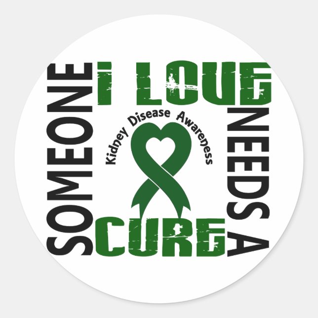 Sticker Rond Besoin D'Une Maladie Cure 4 Du Rein (Devant)