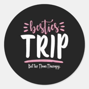 Sticker Rond Besties Girls Weekend Vacay Plages Femmes Et Bo