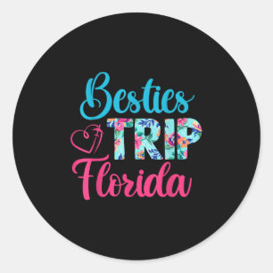 Sticker Rond Besties Voyage Floride Vacances Correspondre meill