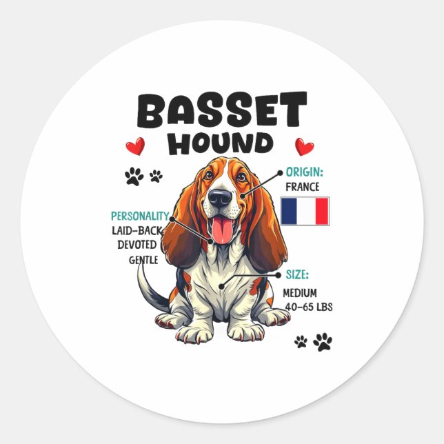 Sticker Rond Bet Hound Owner Funny Bet Hound Lover  (Devant)