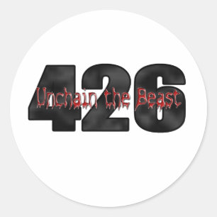 Sticker Rond bête 426 Mopar Hemi