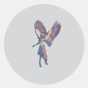 Sticker Rond Bête mythologique volant Haricot