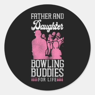 Sticker Rond Béton Drôle Papa Fille Père Et Fille Bow