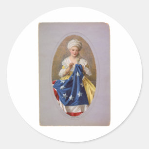 Sticker Rond Betsy Ross, c1908, G. Liebscher