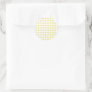 Sticker Rond Beurre classique En vichy jaune
