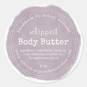 Sticker Rond Beurre corporel artisanal Bio Entreprise Purple
