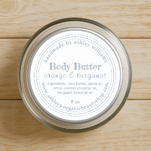 Sticker Rond Beurre corporel artisanal Soins de la peau biologi