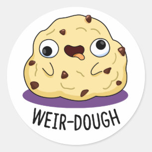 Sticker Rond Beurre Mélange Bizarre Pun Dur