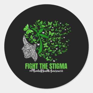Sticker Rond Beurre Santé Mentale S Sensibilisation Lutter La S