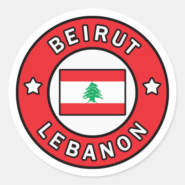 Sticker Rond Beyrouth Liban (Devant)