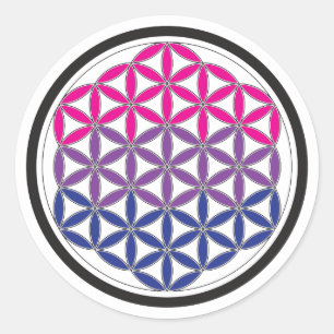 Sticker Rond bi géométrie sacrée