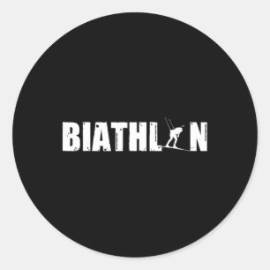 Sticker Rond Biathlon Ski De Fond Biathlons