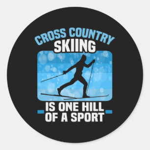Sticker Rond Biathlon Ski De Fond Est Une Colline D'Un Spo