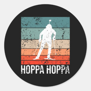Sticker Rond Biathlon Ski De Fond Pour Biathlon