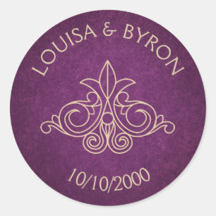 Sticker Rond Bibliothèque du livre Geek Bourgogne Mariage litté