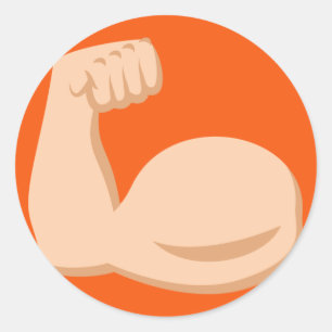 Sticker Rond Biceps Emoji